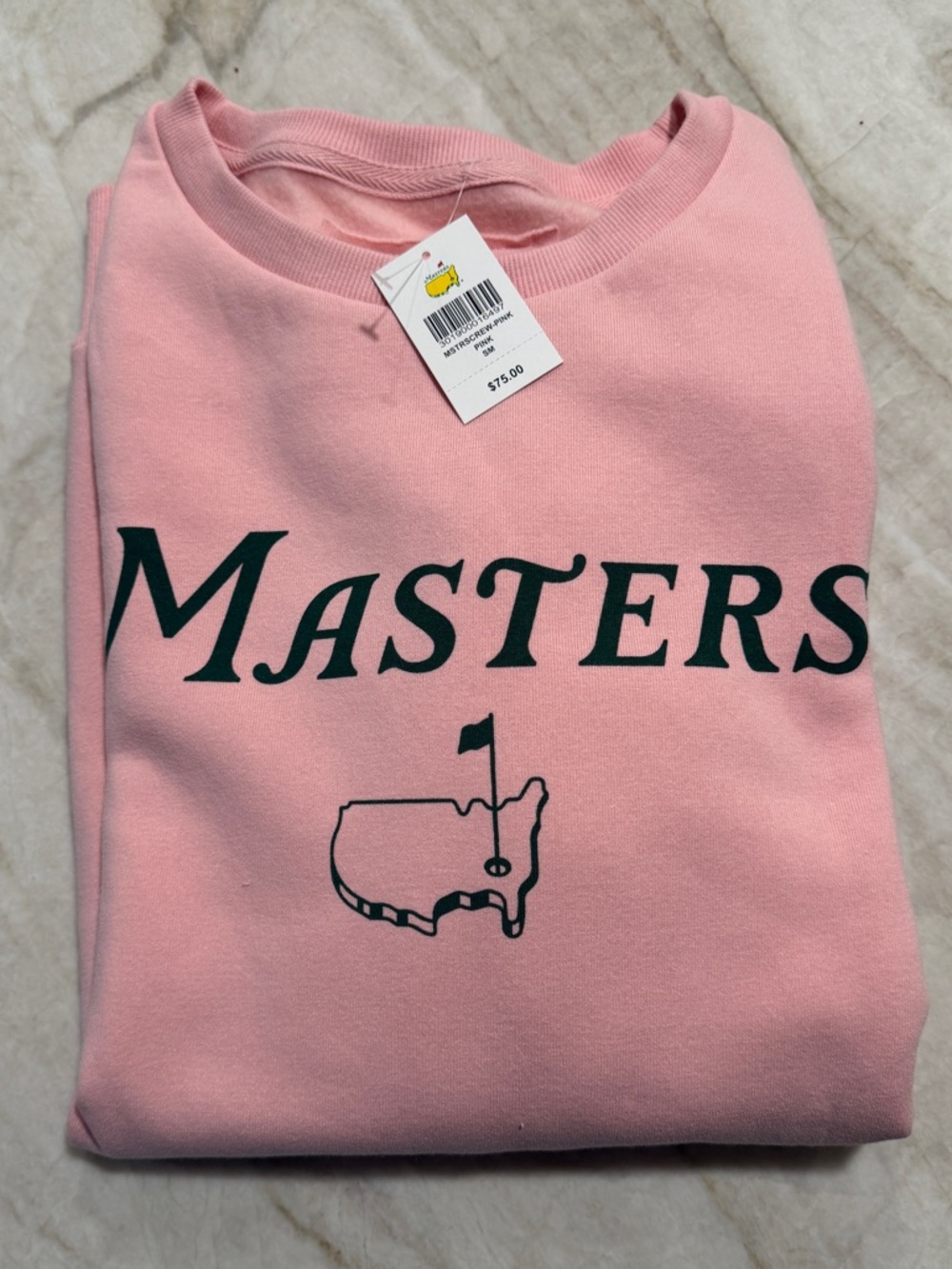 Masters Logo Pink Crewneck Sweatshirt